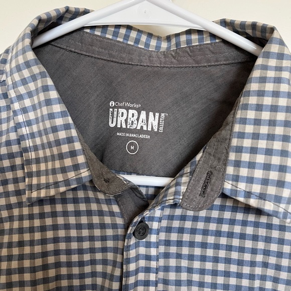Urban Men's Gray Checkered Button-Down Shirt - Picture 2 of 3